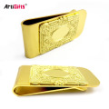 Gold Plated Bronze Card Holder & Money Clip Credit Card Holder